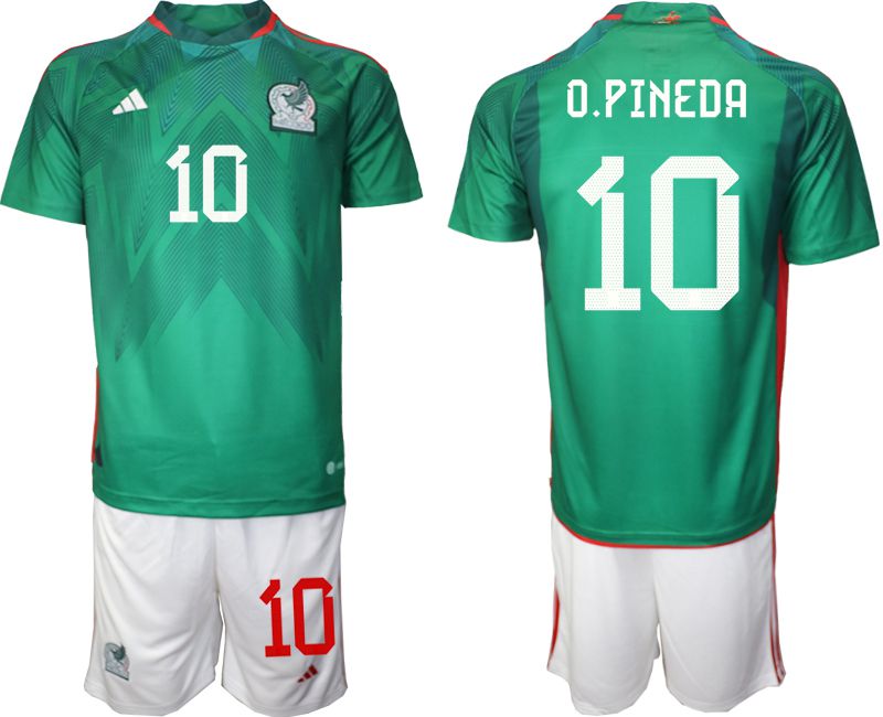 Men 2022 World Cup National Team Mexico home green 10 Soccer Jerseys